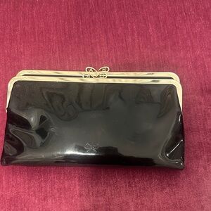 Anya Hindmarch Black Patent Leather Clutch